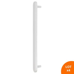 Plaque aveugle et antivol  Aluminium  Blanc RAL9016  Lot de 4