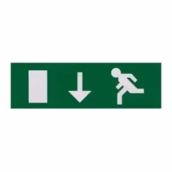 Etiquette de signalisation adhésive pour bloc lumineux - fleche vers le bas - Luminox Dimension (L x h) : 230 x 70 mm