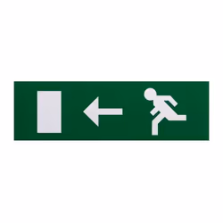 Etiquette de signalisation adhésive pour bloc lumineux - fleche gauche - Luminox Dimension (L x h) : 230 x 70 mm