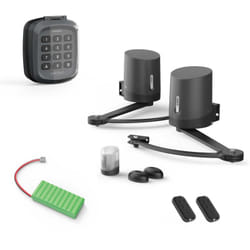 Kit Motorisation pour portail à battants Avidsen ORANE510 + Clavier à code + Batterie de secours