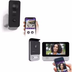 Le pack visiophone + caméra pour extérieur connectée contient 1 caméra extérieure filaire et connectée Philips View (ref 5310 ...