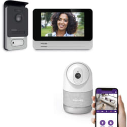 Kit Caméra intérieure motorisée et connectée WelcomeEye View + Visiophone filaire connecté WelcomeEye Connect 2 - Philips