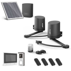 Pack motorisation portail battant solaire et Visiophone sans fil 100% solaire