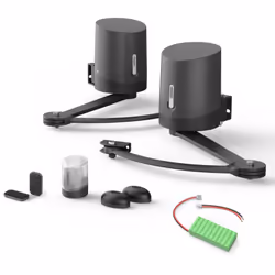 Un kit motorisation à bras pour portail battant avec la sécurité de la batterie de secours Le kit comprend : 1 motorisation à ...
