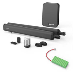 Kit Motorisation à vérins pour portail à battants - Teha 410 et sa batterie de secours
