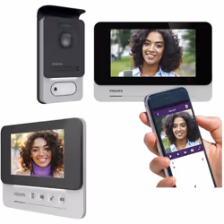 Votre kit visiophone + 2 écrans : 1 pour chaque étage Le kit comprend : 1 visiophone Philips WelcomeEye Connect 2 (ref 531036 ...
