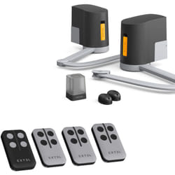 Motorisation connectée à bras articulés pour portail battant : 2.5m/250kg par battant - XB250 + 2 télécommandes offertes Extel Umii