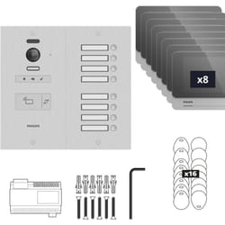 Visiophone collectif pour 8 appartements / bureaux - compatible Vigik Philips WelcomeHive 2