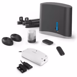 Kit motorisation connectée Ce kit comprend : -1 motorisation coulissante ZENIA SE (Ref : 114462) 1 moteur 24 VDC avec électro ...