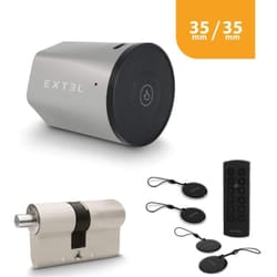 Kit Serrure Connectée Extel Lock + cylindre 35/35 mm + clavier sans fil + 2 badges supplémentaires