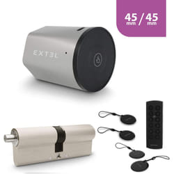 Extel - Kit Serrure Connectée Lock + cylindre 45/45 mm + clavier sans fil + 2 badges supplémentaires