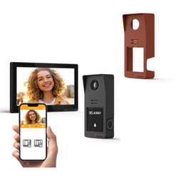 Kit visiophone filaire connecté Digital Connect + coque terracotta