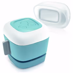 Découvrez le kit carillon sans fil bleu pastel Thomson avec une portée de 300 m, 6 sonneries au choix et fonction mp3 pour pe ...