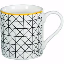 Mini Tasse graphiques - Blanche En Porcelaine sérigraphiée Hauteur 6.5 cm - Diamètre 6 cm