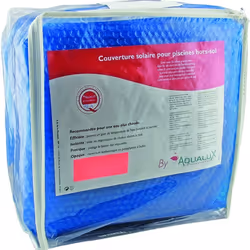 Couverture solaire rectangulaire AQUALUX - pour piscine autoportante - 3.00 x 2.00m - 180µ - 105159