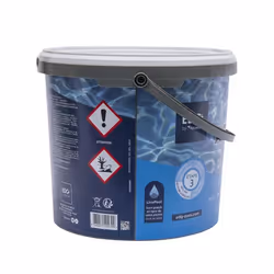 Chlore multi actions, galets 250gr, seau de 5KG, EDG, non comburant - AQUALUX - 106622