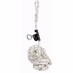 Ensemble antichute coulissant de type non ouvrant avec témoin de chute sur support d'assurage en corde toronnée Ø 12 mm. Témo ...