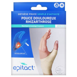 Epitact Orthèse Pouce Souple d'Activité Pouce Douloureux Rhizarthrose Main Droite - Taille : M