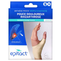 Epitact Orthèse Pouce Souple d'Activité Pouce Douloureux Rhizarthrose Main Gauche - Taille : M