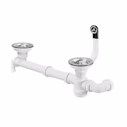 Description générale Vidage manuel complet pour évier 1,5 ou 2 cuves, conçu pour s'adapter aux éviers de même profondeur. Ce ...