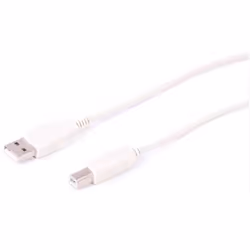 Uniformatic 1.8m USB 2.0 A-B, 1,8 m, USB A, USB B, USB 2.0, Mâle/Mâle, Blanc