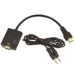 Uniformatic 14527 câble vidéo et adaptateur HDMI Type A (Standard) VGA (D-Sub) + 3,5 mm Noir