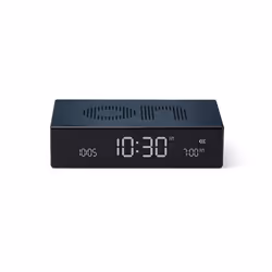 LEXON Flip Premium, Réveil numérique, Rectangle, Bleu, LCD, Batterie, 5 V
