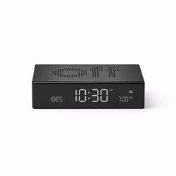 LEXON Flip Premium, Réveil numérique, Rectangle, Noir, LCD, Batterie, 5 V