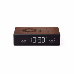 LEXON Flip Premium, Réveil numérique, Rectangle, Bronze, LCD, Batterie, 5 V