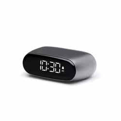 LEXON Minut, Réveil numérique, Ovale, Métallique, Acrylonitrile-Butadiène-Styrène (ABS), Aluminium, LCD, Batterie