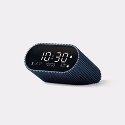 LEXON Ray Clock, Réveil numérique, Ovale, Bleu, Acrylonitrile-Butadiène-Styrène (ABS), Aluminium, Intérieure, Adult/Child