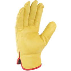 Singer - Paire de gants tout fleur de bovin - Coloris jaune - Serrage élastique - Taille 9 - 50GY