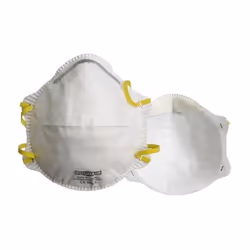 Demi-masque respiratoire filtrant contre les particules solides et liquides. En polypropylène. Pince-nez ajustable, double él ...