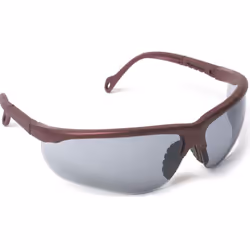 Lunettes de protection. Branches réglables (4 positions). Coloris marron. Pont de nez souple en P.V.C. Monture en polyamide. ...
