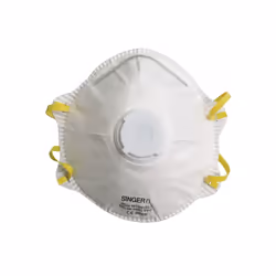 Demi-masque respiratoire filtrant (Contre les particules solides et liquides). Boîte de 10 masques. Usage unique. Pince-nez m ...