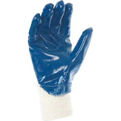 Paire de gants nitrile (3/4) - Enduction lourde - Support coton cousu - Poignet tricot - NBR32610 - Singer
