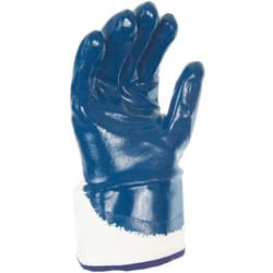 Paire de gants nitrile (3/4) - Enduction lourde - Support coton cousu - Manchette toile - Taille 9 - NBR326T - Singer