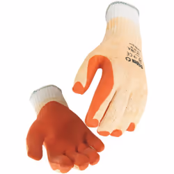 Jauge 7. Support acrylique/polyester sans couture. Paume recouverte d'une épaisse couche de caoutchouc. (latex laminé). Dos d ...