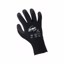 Support tricoté une pièce en polyamide. Jauge 15. Enduction paume HPT 2 couches. Doublure molletonnée chaude. Poignet élastiq ...