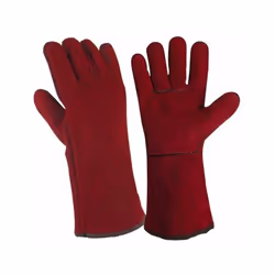 Tout croûte de bovin, coutures fil Kevlar. Entièrement doublé molleton, montage américain, pouce palmé. Manutention lourde / ...
