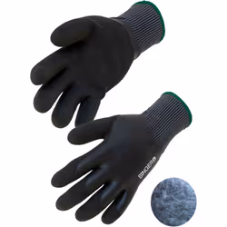 Gant de protection. Montage tricoté une pièce (sans couture). Jauge 13. Support en nylon. Double enduction latex sur la paume ...