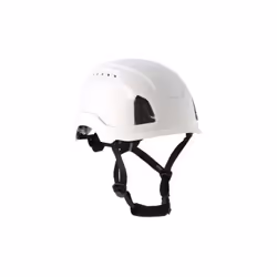 Casque de protection aéré. Coque externe en polypropylène. Coque interne en PPE (polypropylène expansé). Coiffe avec 4 points ...