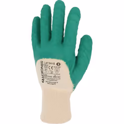 Gants SINGER SAFETY Enduit latex - LAT26IG - Gants de protection. Support: coton (interlock), coupé/cousu. Poignet: tricot él ...