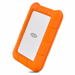 LaCie Rugged USB-C, 2 To, 2.5", 3.2 Gen 1 (3.1 Gen 1), Orange, Argent