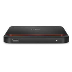 LaCie STHK2000800 lecteur à circuits intégrés externe 2 To Noir, Orange