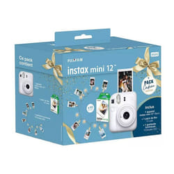 FUJIFILM Appareil Photo Instantané Instax Mini 12 Blanc Pack Cadeau