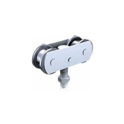 Finish - Ferrure de porte à déplacement droit pour porte de 150 kg monture pivotante galet acier 653a 2