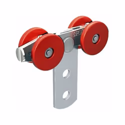 4 galets auto orientables en nylon sur axe.