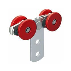 Chariot a 4 galets autoorientables en nylon sur axe lisse force 10 kg