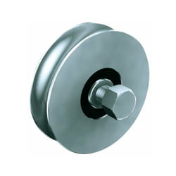 Finish - 2 Galet acier 90° s-rail diam 60 - 100 kgs - gorge ronde 16